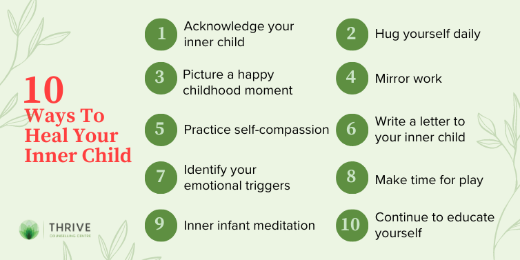 10 Ways To Heal Your Inner Child Infographic
