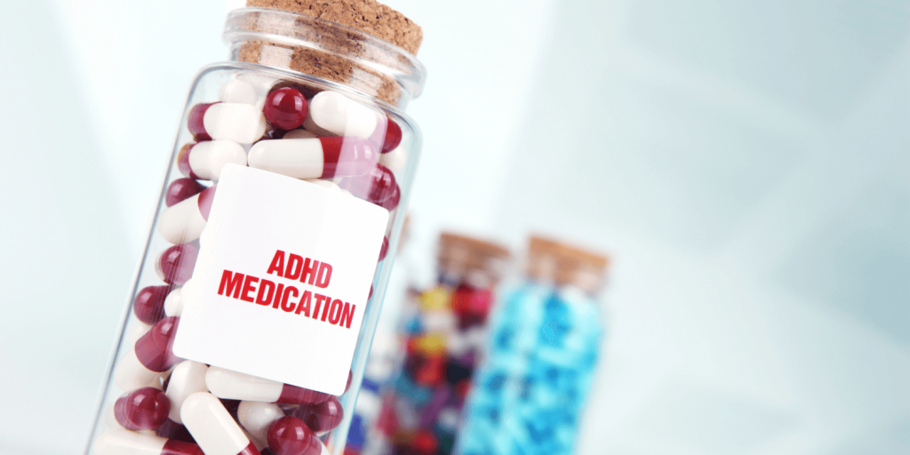 ADHD Medication inside the glass jars